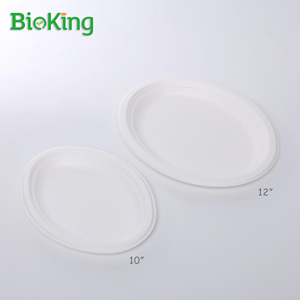 BioKing Assiettes à bagasse jetables biodégradables pour restaurants mariages pour emballage alimentaire Présentoir à sushis - Product Image 4