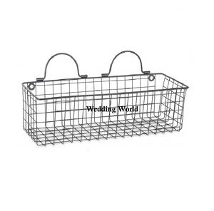 Cesta de metal con forma rectangular Cesta de diseñador hecha a mano de calidad superior Color personalizado Venta al por mayor Cesta de metal nueva de lujo - Product Image 1