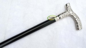 Bâton de marche en bois design avec poignée de derby en laiton à la mode/Cannes de marche en bois avec poignée de derby en laiton - Product Image 2