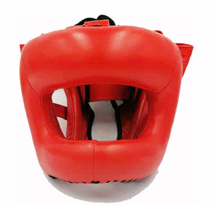 Protector de cabeza de cuero para boxeo para niños y adultos, casco de protección para la cabeza de boxeo, muay thai, precio al por mayor de fábrica - Product Image 3