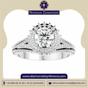 2022 último diseño 10K oro blanco diamante anillos de moda para fiesta de compromiso o aniversario mejor precio con embalaje Premium - Product Image 2