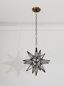 Colgante de Metal con forma de estrella Morava para decoración de boda, farol hecho a mano marroquí de cristal transparente, de la mejor calidad - Product Image 5