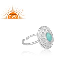 Bague en pierres précieuses naturelle zircon, anneau en argent fin, de forme ovale, fait à la main, fabrication de bijoux - Product Image 3