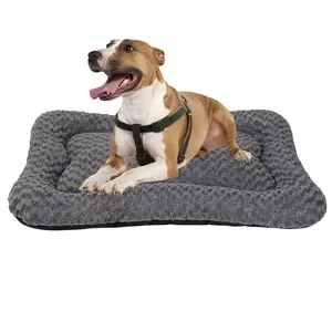 中型大型犬用の大型ぬいぐるみ落ち着いた犬用ベッド洗えるペット犬小屋クレートマット