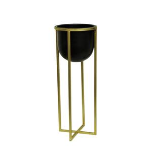 Elegant Gold & Black Indoor Planters Stylish Round Flower Pots Powder Coated Finish for Living Room Bedroom <b>Hallway</b> & Garden - Product Image 3