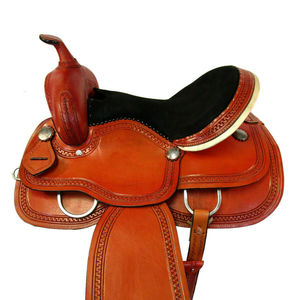 Selles de course de baril en cuir véritable Durable de qualité supérieure Type anglais Western Horse Tack Set pour l'équitation - Product Image 1