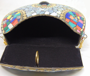 Wholesale Custom Lady Elegant Evening Bag Metal Flap Luxury Women <b>Wedding</b> <b>Clutch</b> Popular Party Handmade Logo Lowellcraft - Product Image 5