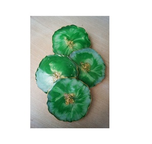 Dessous de verre en résine Sous-verres sûrs pour les articles de fête pour les restaurants Sous-verres en verre pour la meilleure forme de conception de fleur - Product Image 6