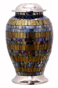 เหยือกเผาศพโมเสกกระจกโลหะ - Product Image 2