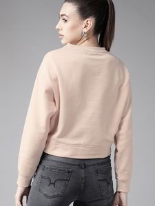 Wholesale Custom High Quality Casual Heavyweight Women's Hoodies Sweatshirts Logo Hoodie Crew Neck Sweatshirts Crop <b>Tops</b> <b>Sweats</b> - Product Image 3