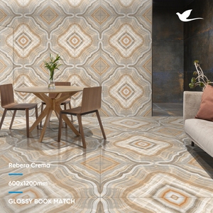 Carreaux de porcelaine modernes hautement polis, fabriqués en Inde, pour sols et comptoirs de cuisine, surface lisse vitrifiée et émaillée - Product Image 4