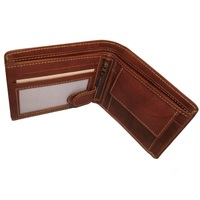 Dompet Kulit PU Pria Kulit Cokelat, Dompet Kulit PU Modis Pria Grosir Baru
