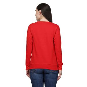 Sudadera extragrande con cuello redondo de algodón French Terry de rayas blancas personalizada al por mayor del fabricante para mujer Essentials Front - Product Image 2