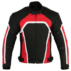 Ropa deportiva personalizada impermeable a prueba de viento motocicleta chaqueta textil ajustable armadura mangas % nailon secado rápido transpirable - Product Image 4