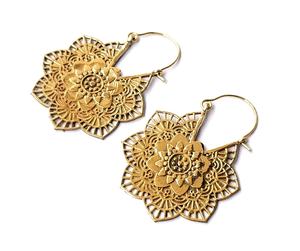 Pendiente de aro de latón, pendiente de aro Tribal, a precio de fábrica - Product Image 3