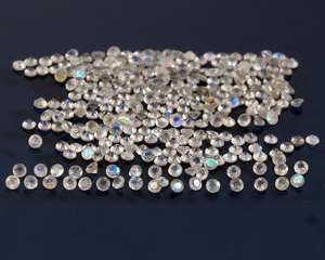 Gema de labradorita Natural, piedra preciosa redonda facetada suelta de 1,5mm a 4mm, precio al por mayor - Product Image 1