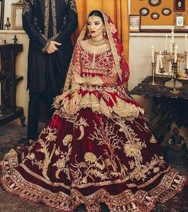 NEW--INDIAN/PAKISTANI--HEAVY--EMBROIDERY para vestido de novia, vestido de novia con adorno de LEHENGA, ZARDOZI, trabajo para boda, 2021 - Product Image 1