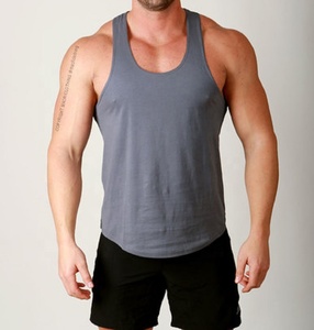 Camisetas de gimnasio para hombre de alta calidad, chaleco de Fitness de algodón 100% transpirable con estampado personalizado, nuevo método de tejido de punto - Product Image 3