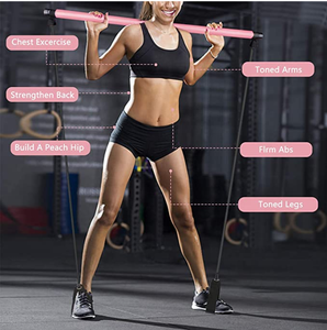 ONESTARSPORTS diskon besar portabel dapat diatur latihan Yoga <span class=keywords><strong>Pilates</strong></span> Bar dengan lingkar kaki untuk <span class=keywords><strong>Total</strong></span> tubuh latihan Pilat - Product Image 5