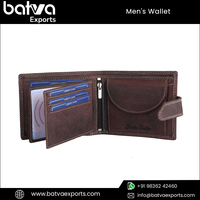 Dompet Kulit Asli Pria Gaya Vintage Terlaris dengan RFID Blocking, 9 Slot Kartu, 2 Slot Foto ID, 1 Slot Koin, 2 Slot Uang Kertas