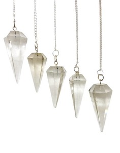 Venta al por mayor de péndulo de cuarzo transparente pulido radiestesia Reiki Chakra curación meditación energía trabajo cristal Natural herramienta de adivinación - Product Image 4