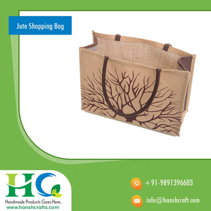 Bolsas de yute a la moda, diseño Elegante y pequeño, bolso de yute estampado multiusos con cremallera y ASA, bolsos de yute hechos a mano - Product Image 6