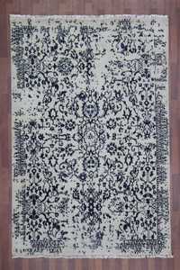 พรมผ้าไหมใยไผ่บูแคชเมียร์อินเดียพรมถักมือหลากสี - Product Image 2