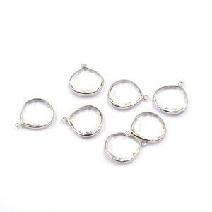Crystal Quartz <b>Heart</b> Shape 925 Sterling Silver Bezel Pendant Handmade Jewelry Making Finding - Product Image 1