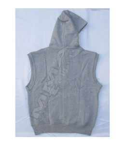 เสื้อฮู้ดดี้ผู้ชายแบบซิปไม่มีแขนสั่งทำขายส่ง ปริมาณมาก ลายเรียบ สำหรับฤดูหนาว กีฬา ดิจิทัล เป็นมิตรกับสิ่งแวดล้อม - Product Image 4