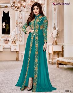 Salwar Kameez de style occidental en georgette, à porter au quotidien, élégant, longueur entière, disponible en toutes tailles - Product Image 3