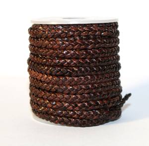 Cordon en cuir tressé bracelet plat en cuir tressé pour la fabrication de bijoux et la décoration, accessoires de bricolage. - Product Image 3