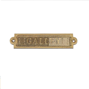 Brass Galley Nautical Wall Sign <b>Plaque</b> Vintage Marine Decorative Brass <b>Plaque</b> for Home Office Hotel and Cabin Coastal Wall Decor - Product Image 1