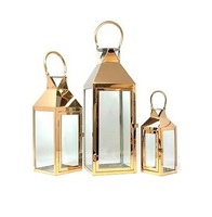 Lanterne à bougie de Noël moderne en acier inoxydable et en verre avec couleur personnalisée pour la décoration de la maison, mariage
