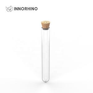 Tube à essai en verre bouteille flacon emballage conteneur Logo personnalisé motif écologique étanche couvercle bouchon bouchon bouchon liège INNORHINO - Product Image 6