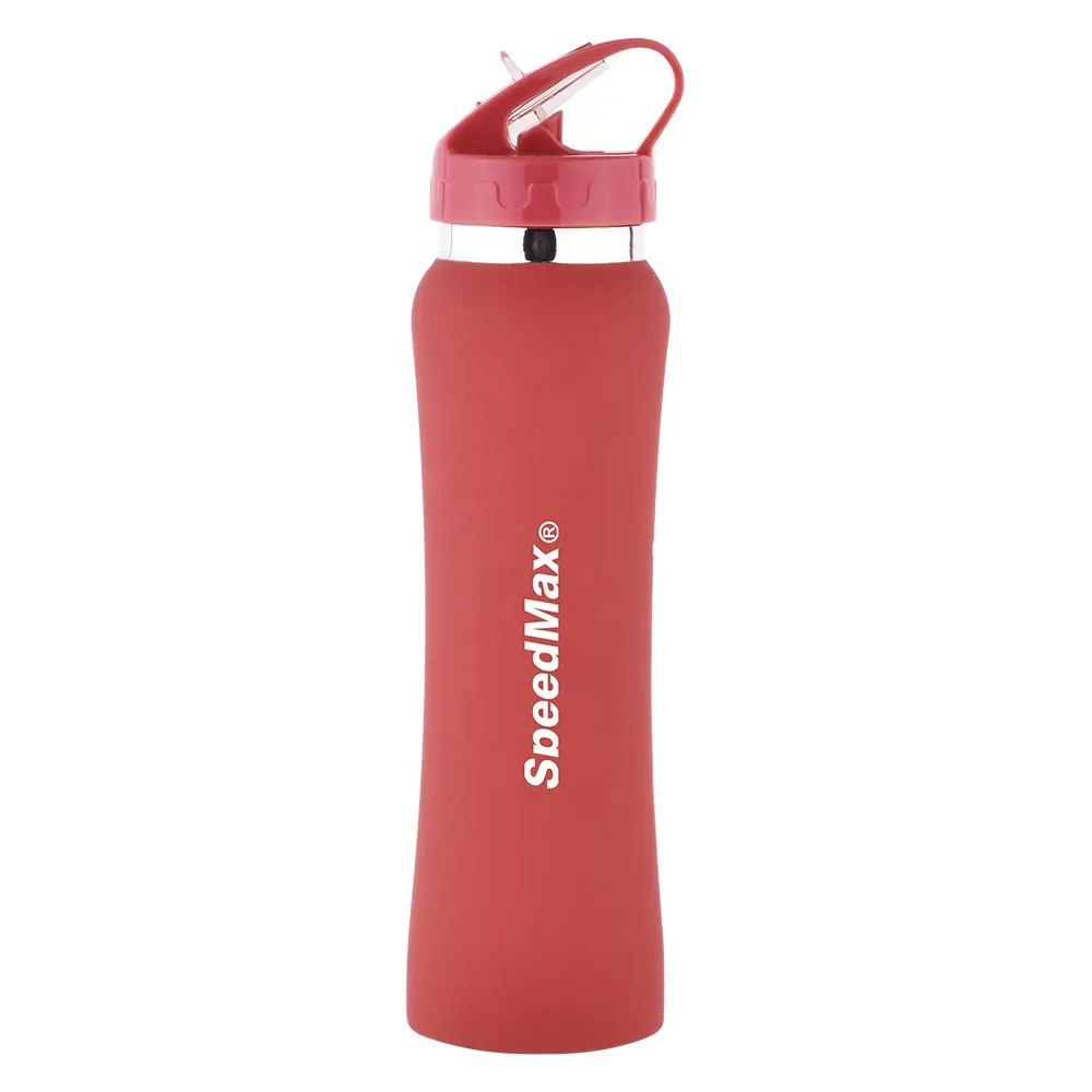 Single Wall Stainless Steel Metal Sports Drink Water Bottle With Carrying Loop Larger Capacity 750ML For Hiking Outdoor Drinking