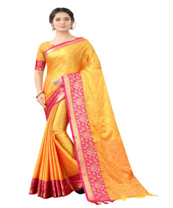 Couple couleur soie brodée ethnicgarment saree apparelgarment - Product Image 6