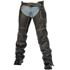 Pantalones de cuero de alta calidad para motociclismo, estilo clásico, pantalones de cuero para equitación para hombre, pantalones de moto personalizables - Product Image 1