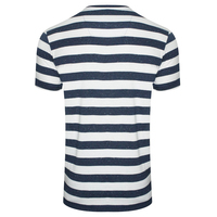 T-shirts pour hommes en coton 100% rayé avec logo personnalisé imprimé en usine - Vente en gros