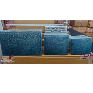 ขนาดที่แตกต่างกันของนกอลูมิเนียมกลับบ้านเผาศพ URN กล่องอุปกรณ์งานศพ Brassworld อินเดีย - Product Image 2