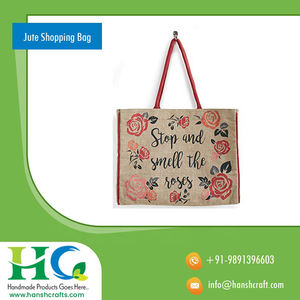 2024 nueva llegada bolsa de playa de yute biodegradable hecha a mano reutilizable con cremallera serigrafía Logo elegante nueva colección India promociones - Product Image 4