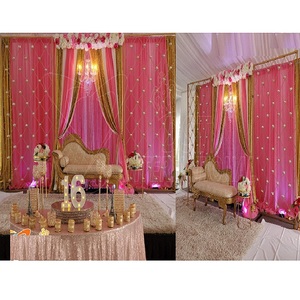 Best Candle Wall Wedding Backdrop Decoration Gold Candle Wall for Wedding Party Decor Stylish Wedding Backdrop Metal Candle Wall - Product Image 1