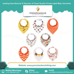 100% coton biologique Bandana bave bavoirs jetables imperméable doux nouveau-né bébé bavoirs mignon Style uni pour garçons filles Service OEM - Product Image 4