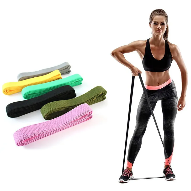 Cotton Fabric Pull Up Assist Long Hip Bands Heavy Duty Exercise Power Long Custom Resistance Band