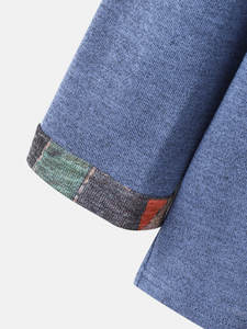 Nueva tendencia moda Out Door Sports nueva colección con capucha Premium Vintage impreso manga larga Patchwork botón Sudadera con capucha para mujer - Product Image 5