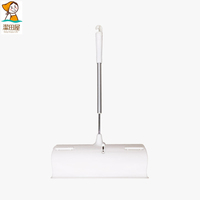 Rouleau anti-poussière manuel télescopique à long manche en plastique blanc pour le nettoyage des sols, des rideaux et de la literie