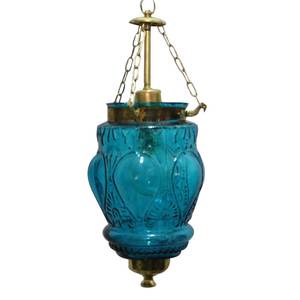 Handmade Blue <b>Ceiling</b> Lamp Indian Glass <b>Ceiling</b> <b>Light</b> - Product Image 1