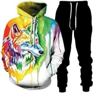 Survêtement à capuche imprimé 3d pour hommes fabriqué en tissu respirant anti-transpiration 100% coton - Product Image 5