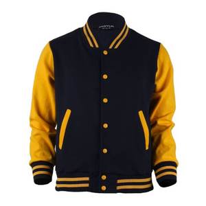 Veste en cuir véritable pour homme universitaire avec manches de baseball Manteau inspiré de l'université de GLOVES City Sialkot Pakistan - Product Image 4