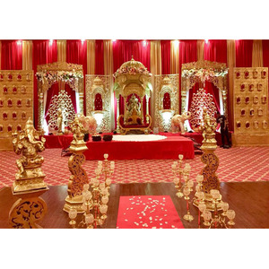 Increíble boda del sur de la India Maharani escenario Grand Chennai boda escenario decoración lujo indio boda escenario decoración Malasia - Product Image 1