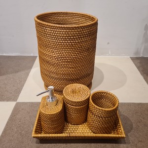 Wholesales Cheapest Rattan and Wicker Bathroom Accessories Set From Vietnam - Product Image 5